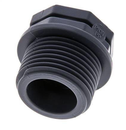Reducing Ring G1/2'' Female x G1'' Male Polypropylene (pp) 10bar (140.5psi) FDA 36mm Hex [2 Pieces]