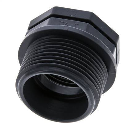 Reducing Ring G1'' Female x G1 1/4'' Male Polypropylene (pp) 10bar (140.5psi) FDA 46mm Hex