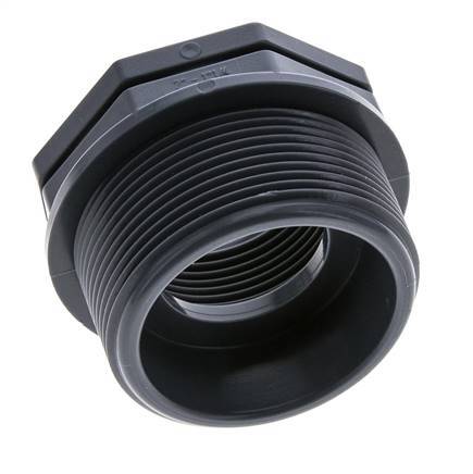 Reducing Ring G1 1/4'' Female x G2'' Male Polypropylene (pp) 10bar (140.5psi) FDA 65mm Hex