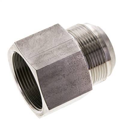 JIC Reducing Nipple G1 1/2'' Female x UN 1-7/8''-12 Male Stainless Steel 105bar (1475.25psi)