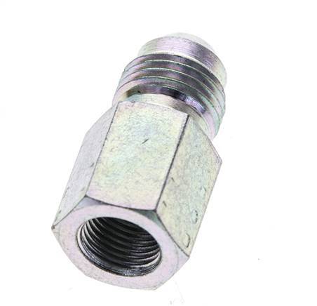 JIC Reducing Nipple G1/8'' Female x UNF 1/2''-20 Male Steel 275bar (3863.75psi)