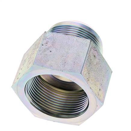 JIC Reducing Nipple G1 1/2'' Female x UN 1-7/8''-12 Male Steel 105bar (1475.25psi)