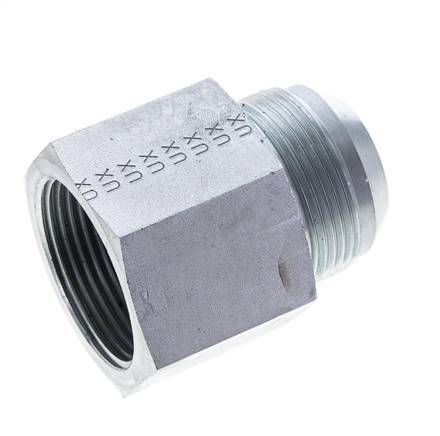 JIC Reducing Nipple G1 1/4'' Female x UN 1-5/8''-12 Male Steel 140bar (1967.0psi)