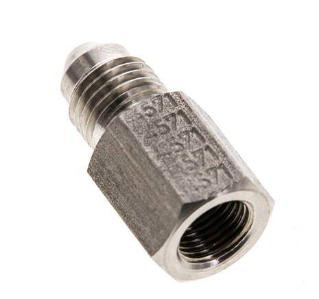 JIC Reducing Nipple G1/8'' Female x UNF 7/16''-20 Male Stainless Steel 310bar (4355.5psi)