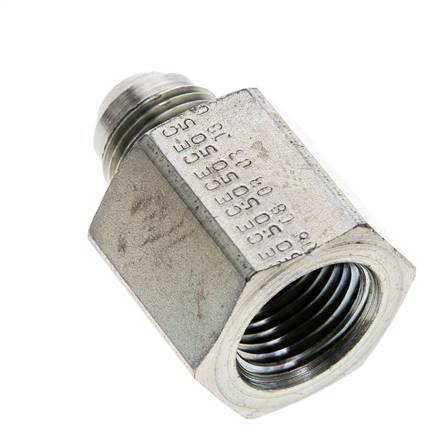 JIC Reducing Nipple UNF 3/4''-16 Male x 1/2'' NPT Female Steel 210bar (2950.5psi)