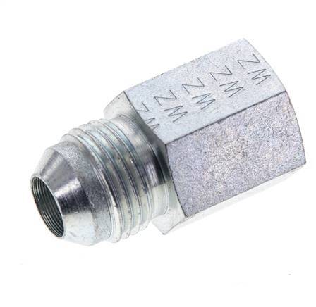 JIC Reducing Nipple UNF 3/4''-16 Male x 3/8'' NPT Female Steel 210bar (2950.5psi)
