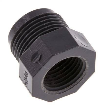 Reducing Ring Rp3/4'' Female x G3/4'' Male PVC-U 16bar (224.8psi) EN 1452-3 [5 Pieces]