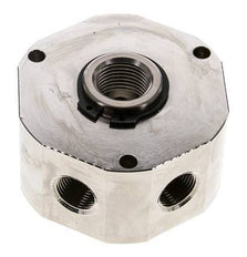 6-Way Rotary Joint 3/8'' x 1/2'' x3/4'' Nickel-plated Brass NBR 12bar (168.6psi)