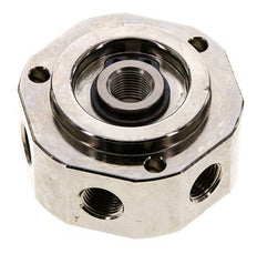 6-Way Rotary Joint 1/8'' x3/8'' Nickel-plated Brass PUR 0bar (0.0psi)