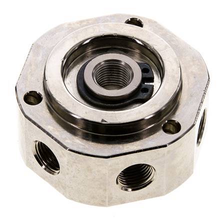 6-Way Rotary Joint 1/8'' x3/8'' Nickel-plated Brass PUR 0bar (0.0psi)