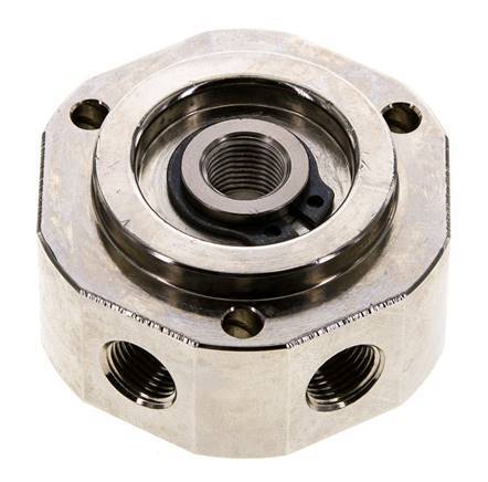 6-Way Rotary Joint 1/8'' x3/8'' Nickel-plated Brass PUR 0bar (0.0psi)