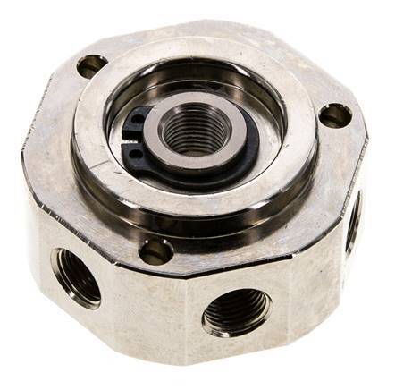 6-Way Rotary Joint 1/8'' x3/8'' Nickel-plated Brass PUR 0bar (0.0psi)