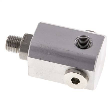 4-way Rotary Joint G1/4'' Aluminium NBR 10bar (140.5psi)