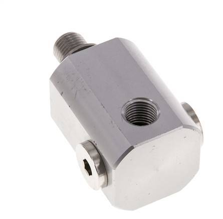 4-way Rotary Joint G1/4'' Aluminium NBR 10bar (140.5psi)