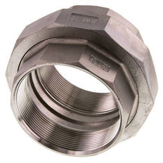 Union Straight Connector Rp3'' Female Stainless Steel Flat Seal PTFE 16bar (224.8psi)