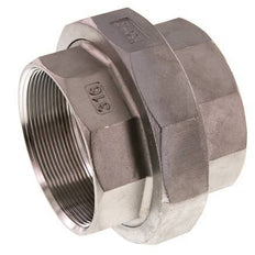 Union Straight Connector Rp3'' Female Stainless Steel Flat Seal PTFE 16bar (224.8psi)
