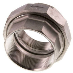 Union Straight Connector Rp3'' Female Stainless Steel Flat Seal PTFE 16bar (224.8psi)