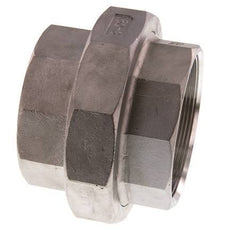 Union Straight Connector Rp3'' Female Stainless Steel Flat Seal PTFE 16bar (224.8psi)