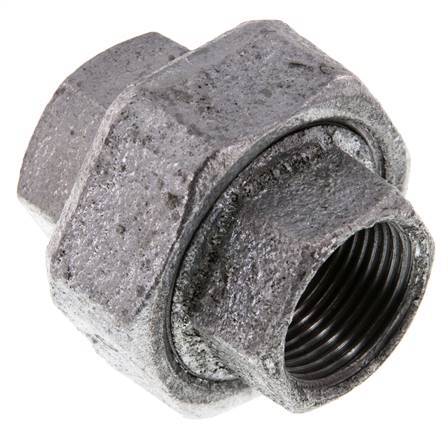 Union Straight Connector Rp3/4'' Female Cast Iron Flat Seal 25bar (351.25psi)