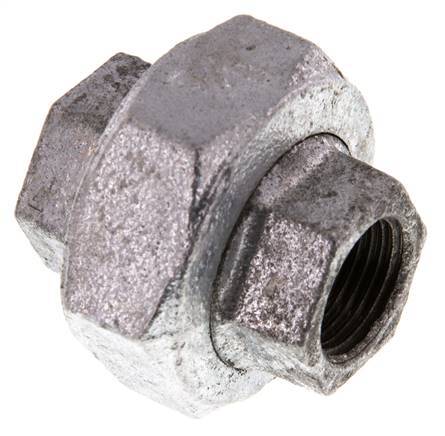 Union Straight Connector Rp3/8'' Female Cast Iron Flat Seal 25bar (351.25psi)