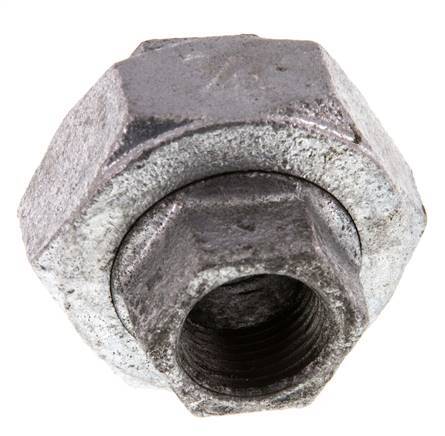 Union Straight Connector Rp3/8'' Female Cast Iron Flat Seal 25bar (351.25psi)