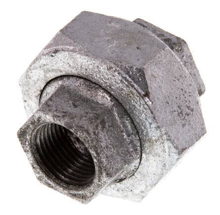 Union Straight Connector Rp3/8'' Female Cast Iron Flat Seal 25bar (351.25psi)