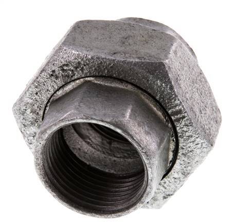Union Straight Connector Rp1'' Female Cast Iron Flat Seal 25bar (351.25psi)