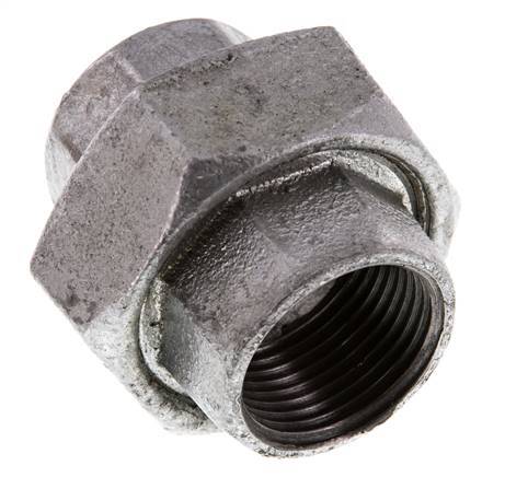 Union Straight Connector Rp1'' Female Cast Iron Flat Seal 25bar (351.25psi)