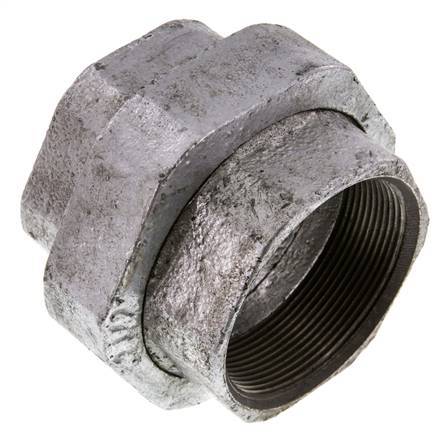 Union Straight Connector Rp2 1/2'' Female Cast Iron Flat Seal 25bar (351.25psi)
