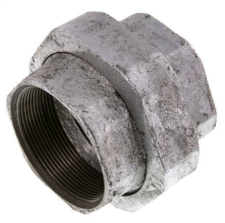 Union Straight Connector Rp2 1/2'' Female Cast Iron Flat Seal 25bar (351.25psi)