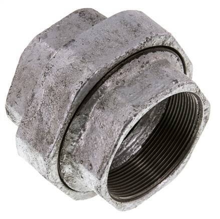 Union Straight Connector Rp2 1/2'' Female Cast Iron Flat Seal 25bar (351.25psi)