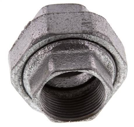 Union Straight Connector Rp1 1/4'' Female Cast Iron Flat Seal 25bar (351.25psi)