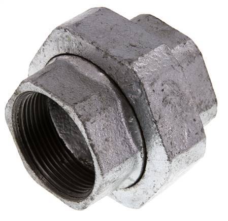 Union Straight Connector Rp1 1/2'' Female Cast Iron Flat Seal 25bar (351.25psi)