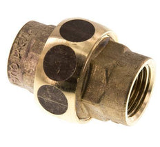Union Straight Connector Rp1/2'' Female Brass Flat Seal Centellen 16bar (224.8psi)
