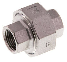 Union Straight Connector Rp3/8'' Female Stainless Steel Flat Seal PTFE 16bar (224.8psi)