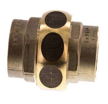 Union Straight Connector Rp1'' Female Brass Flat Seal Centellen 16bar (224.8psi)