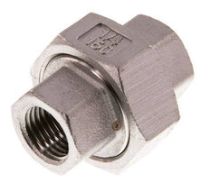Union Straight Connector Rp1/4'' Female Stainless Steel Flat Seal PTFE 16bar (224.8psi)