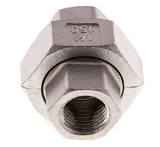 Union Straight Connector Rp1/4'' Female Stainless Steel Flat Seal PTFE 16bar (224.8psi)