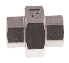 Union Straight Connector Rp1/4'' Female Stainless Steel Flat Seal PTFE 16bar (224.8psi)