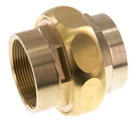 Union Straight Connector Rp2'' Female Brass Flat Seal Centellen 16bar (224.8psi)