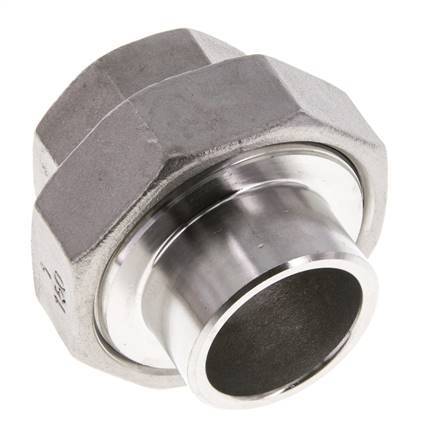 Union Straight Connector Rp1'' Female x 33.7mm Weld End Stainless Steel Conical Seal 16bar (224.8psi)