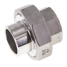 Union Straight Connector Rp1'' Female x 33.7mm Weld End Stainless Steel Conical Seal 16bar (224.8psi)