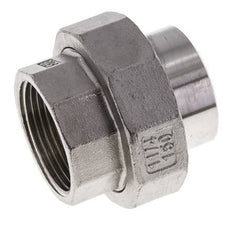 Union Straight Connector Rp1 1/4'' Female x 42.4mm Weld End Stainless Steel Conical Seal 16bar (224.8psi)