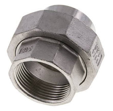 Union Straight Connector Rp1 1/4'' Female x 42.4mm Weld End Stainless Steel Conical Seal 16bar (224.8psi)