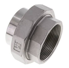Union Straight Connector Rp2'' Female x 60.3mm Weld End Stainless Steel Conical Seal 16bar (224.8psi)