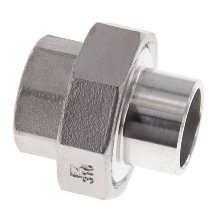 Union Straight Connector Rp3/4'' Female x 26.9mm Weld End Stainless Steel Conical Seal 16bar (224.8psi)