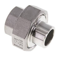 Union Straight Connector Rp1/2'' Female x 21.3mm Weld End Stainless Steel Conical Seal 16bar (224.8psi)