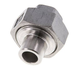 Union Straight Connector Rp1/4'' Female x 13.5mm Weld End Stainless Steel Flat Seal PTFE 150bar (2107.5psi)