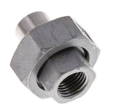 Union Straight Connector Rp1/4'' Female x 13.5mm Weld End Stainless Steel Flat Seal PTFE 150bar (2107.5psi)