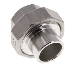 Union Straight Connector Rp3/8'' Female x 17.2mm Weld End Stainless Steel Flat Seal PTFE 150bar (2107.5psi)